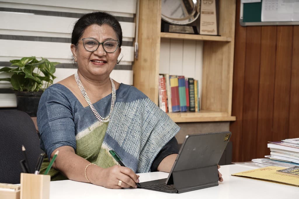 Mrs. Pushpa Subbaiah, Managing Trustee of Lawrence High School