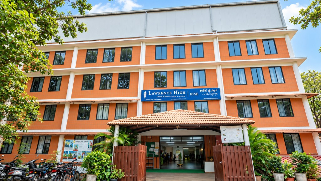 Lawrence High ICSE campus building in HSR Layout