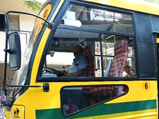 The driver of a Lawrence High School bus