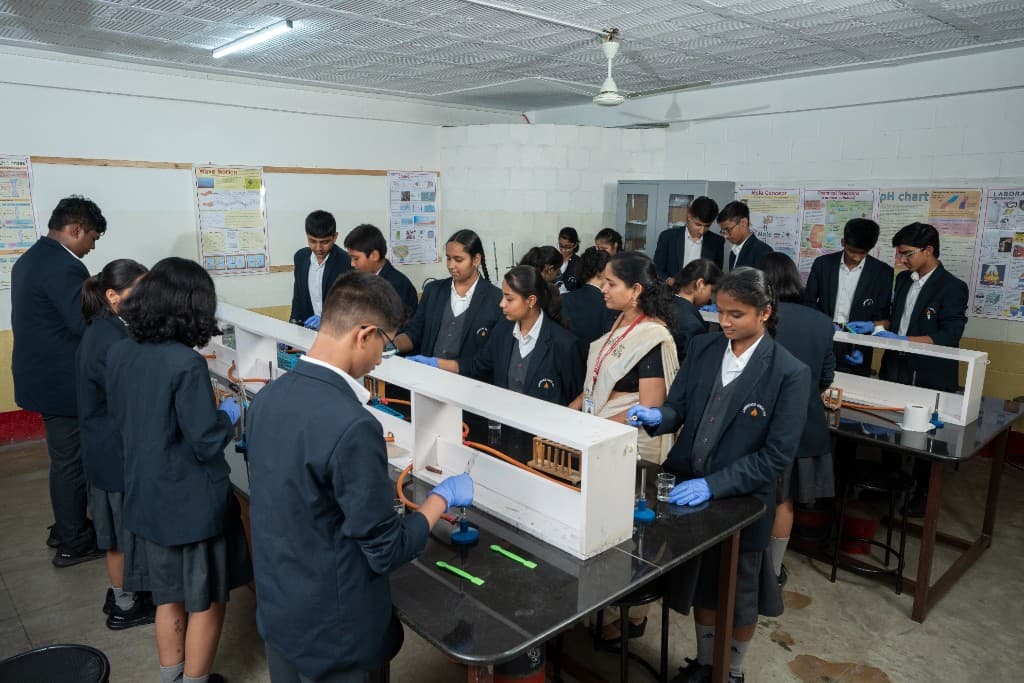 Students working together in a laboratory